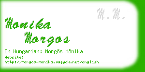 monika morgos business card