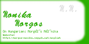 monika morgos business card